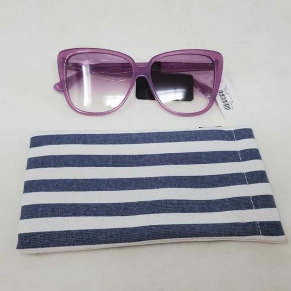New women\'s J crew Oversized square sunglasses in Bright Petunia pink main image 7